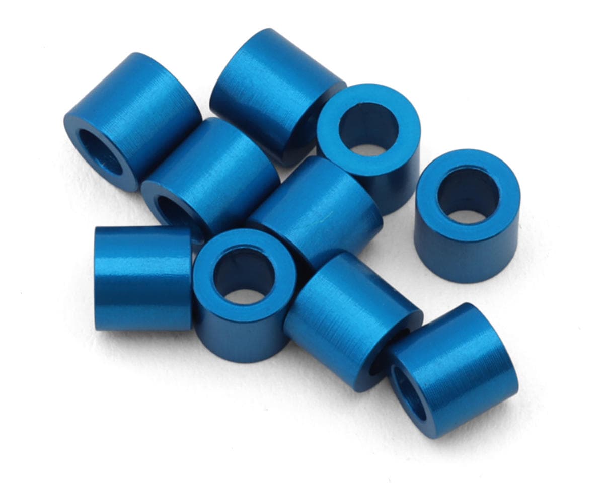 Tamiya 3x5.5x5.0mm Aluminum Spacers (Blue) (10)