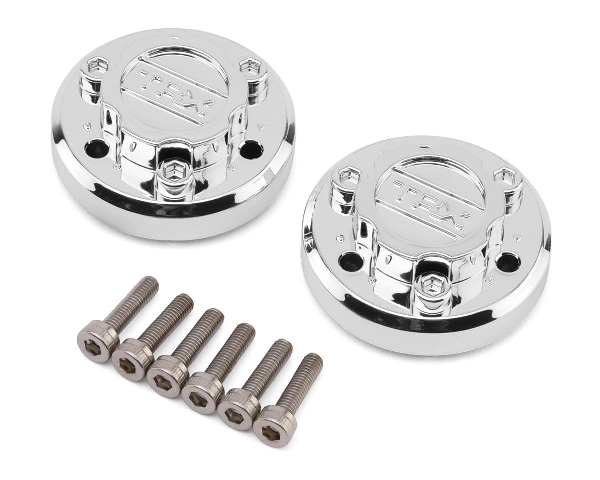 Traxxas X-Truck® Wheel Center Caps (Chrome) (2)
