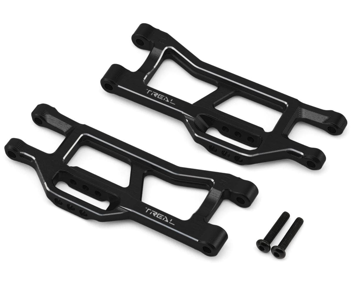Treal Hobby 7075 Aluminum Front Lower Suspension Arms for Traxxas® Mini XRT® (Black) (2)