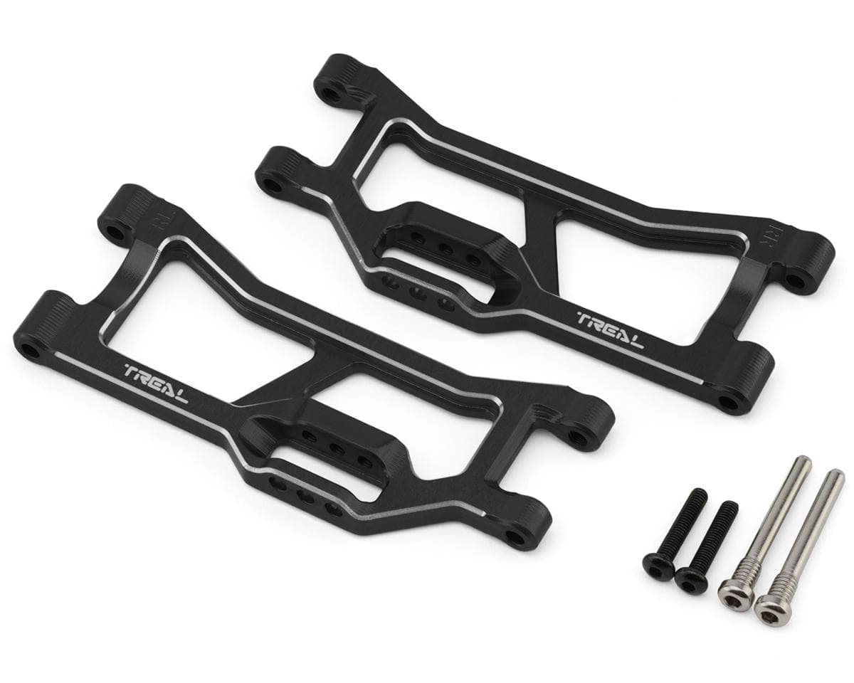 Treal Hobby 7075 Aluminum Rear Lower Suspension Arms for Traxxas® Mini XRT® (Black) (2)
