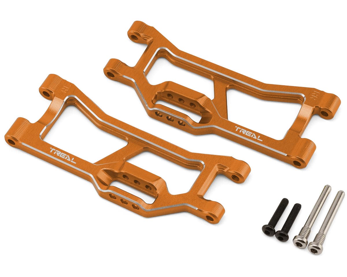 Treal Hobby 7075 Aluminum Rear Lower Suspension Arms for Traxxas® Mini XRT® (Orange) (2)