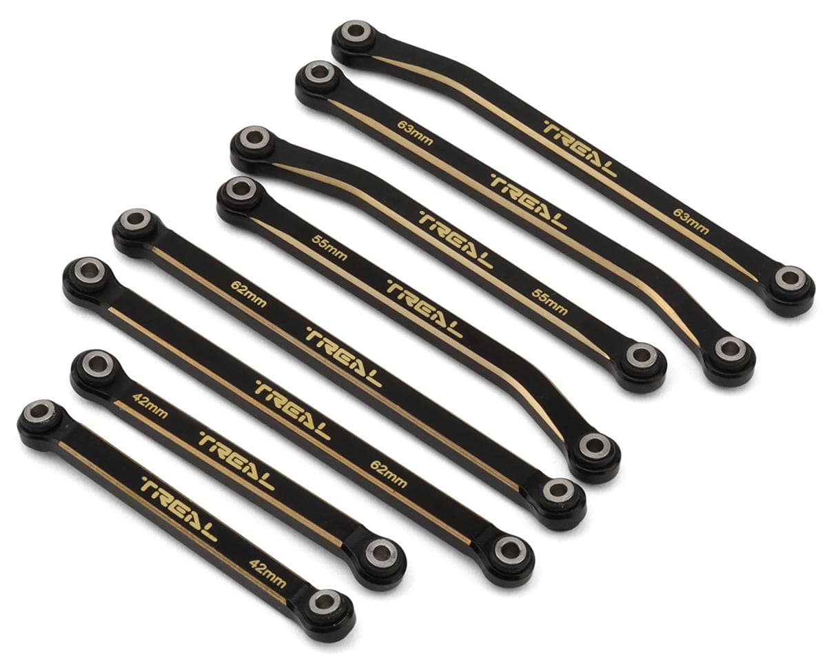 Treal Hobby Redcat Ascent-18 Brass High Clearance Suspension Links Set (Black)