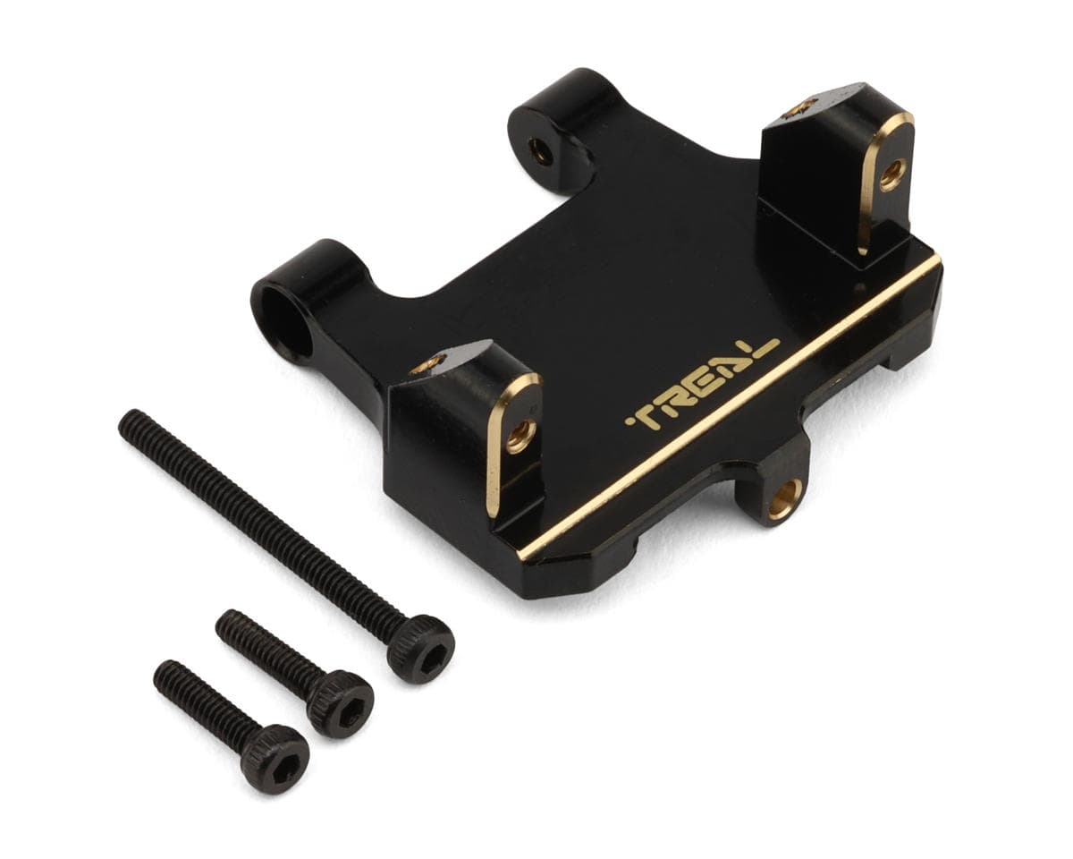 Treal Hobby Redcat Ascent-18 CNC-Machined Brass Servo Mount (Black) (18.1g)