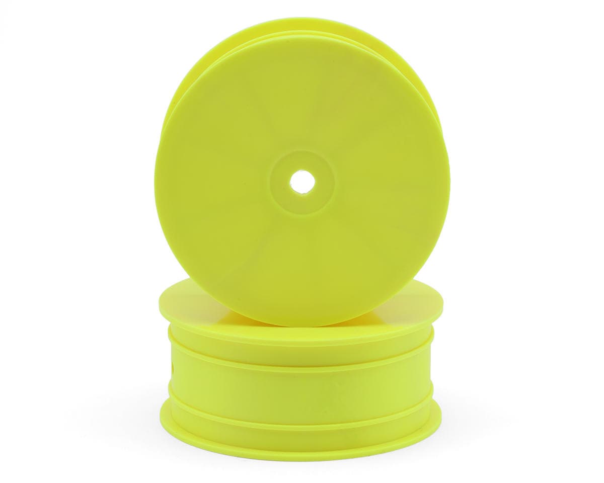 Hudy 2.2" V2 "Aerodisk" 4WD Front 1/10 Buggy Wheels (Yellow) (2) (Hard) (XB4)