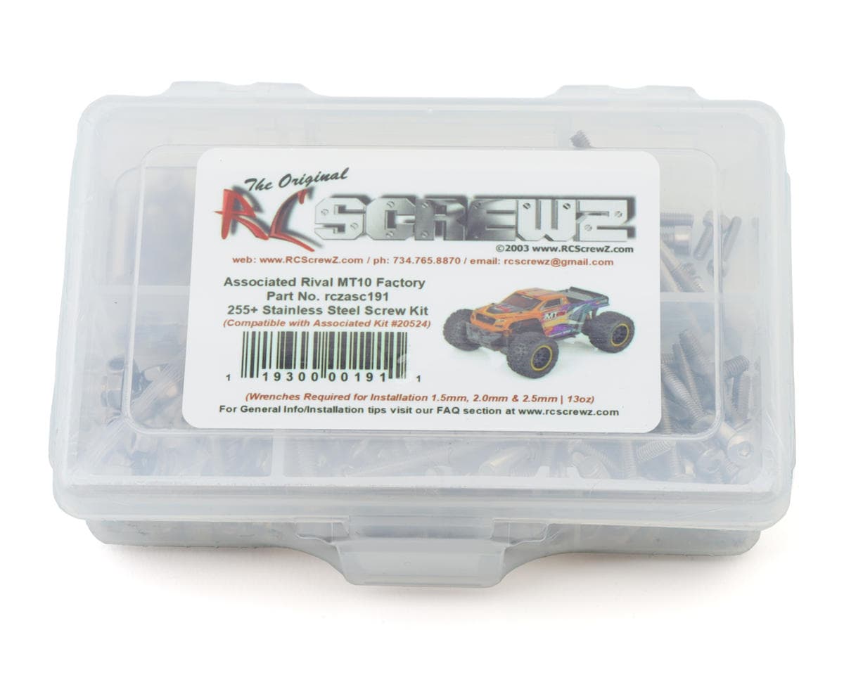 RC Screwz Associated Rival MT10 Factory Team Stainless Steel Screws Kit