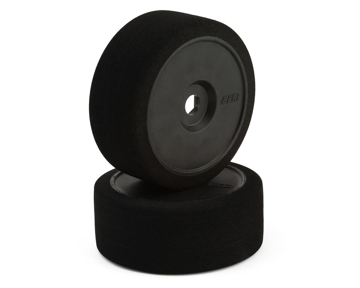BSR Racing 1/8 Pre-Mounted GT Foam Tires (Black) (2) (30 Shore) w/17mm Hex