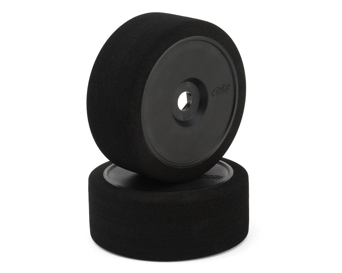 BSR Racing 1/8 Pre-Mounted GT Foam Tires (Black) (2) (35 Shore) w/17mm Hex