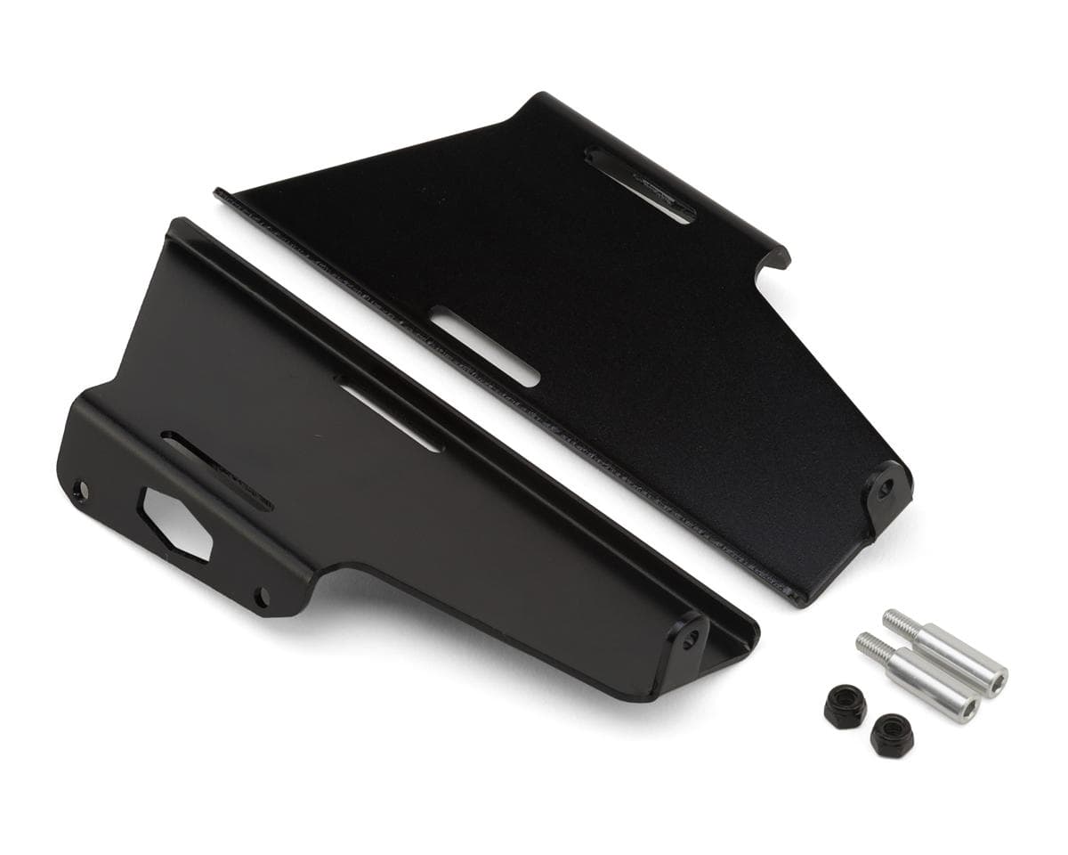 Reefs RC XP10 Aluminum Rock Sliders (Black) (2) w/Body Cab Mount Posts