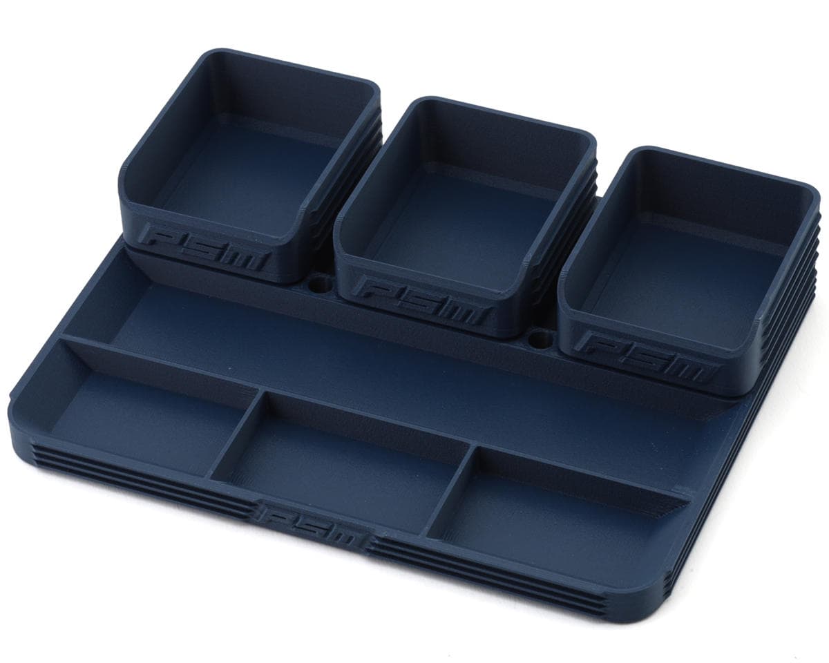 PSM 3D Printed Parts Tray Set (Navy) w/3 Sorting Boxes