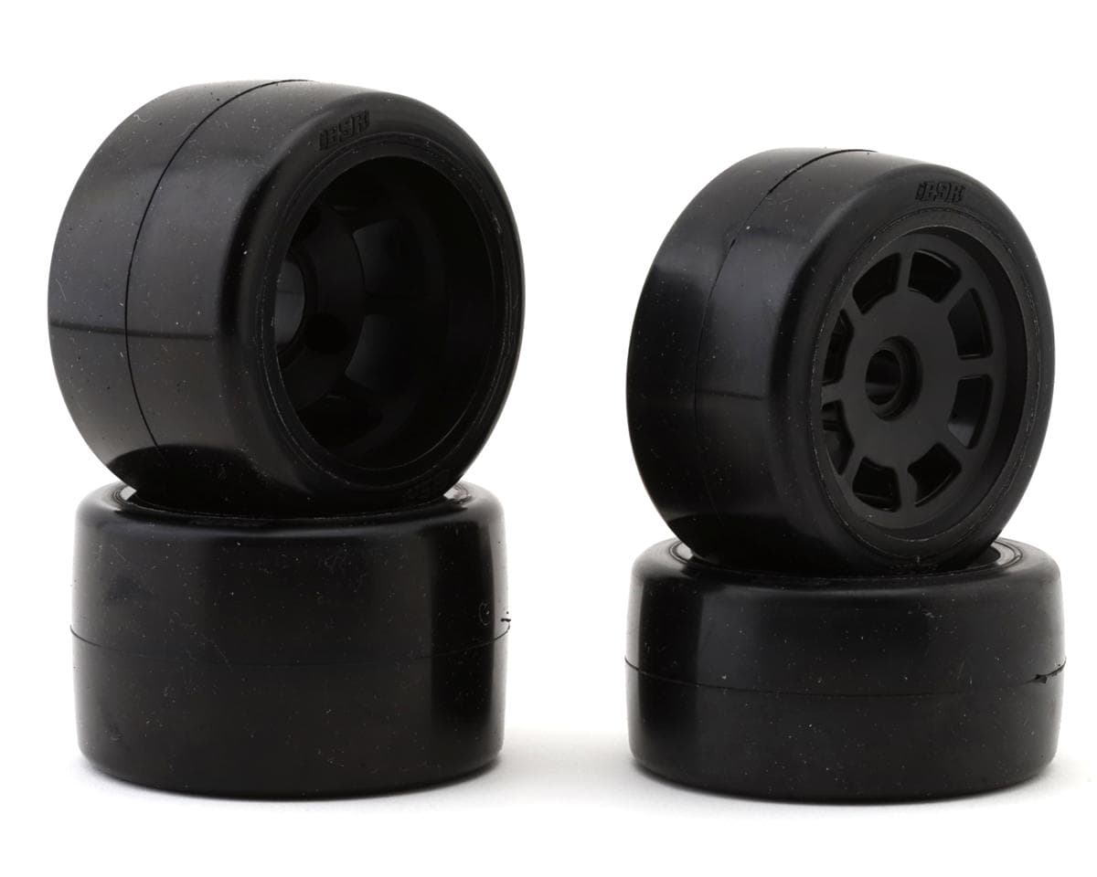 BSR Racing 1/10 Race Radial Pan Car/WGT-R Rubber Belted Pre-Mounted Carpet Tires (4)