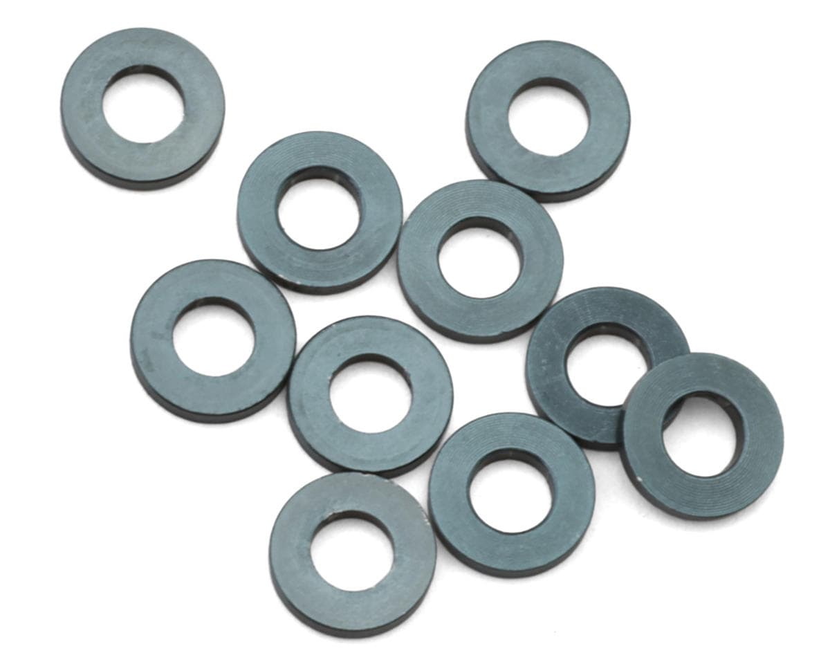Mugen Seiki 3x6x1mm Aluminum Shims (Grey) (10)