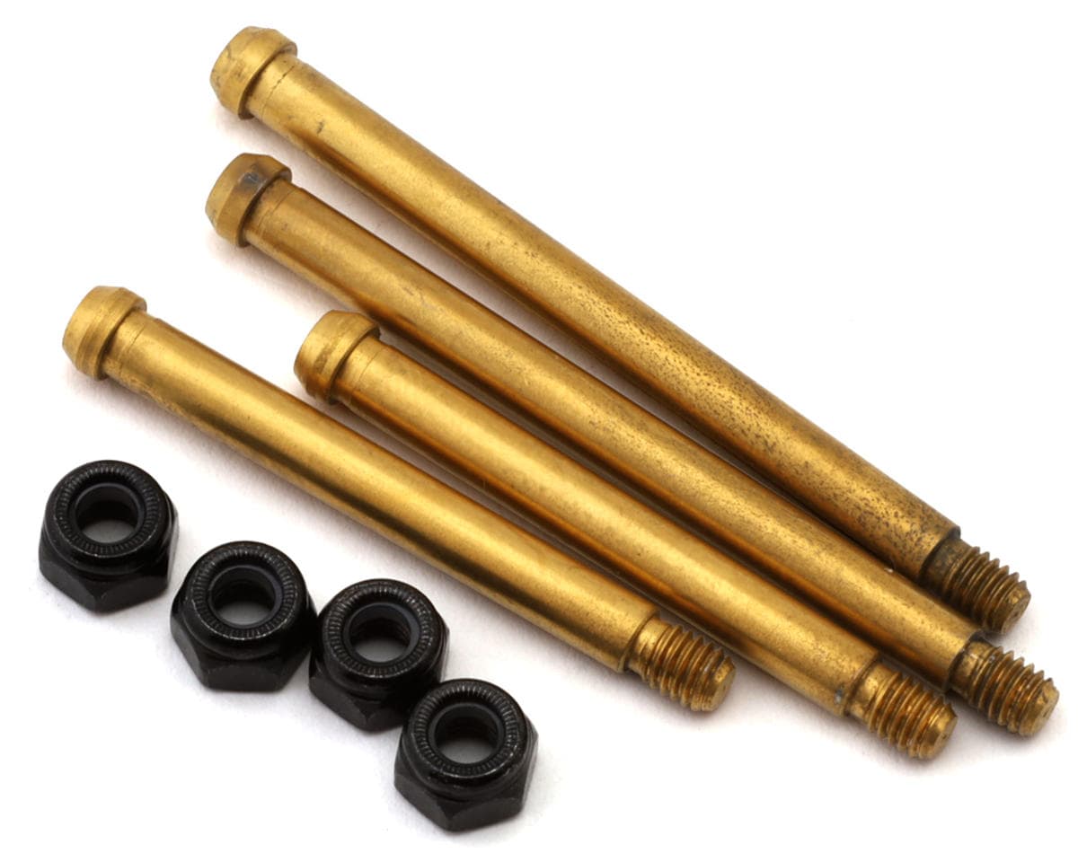 Exotek Team Associated RC10 4WD Nitride Coated Steel Bolted Front Hinge Pins Set