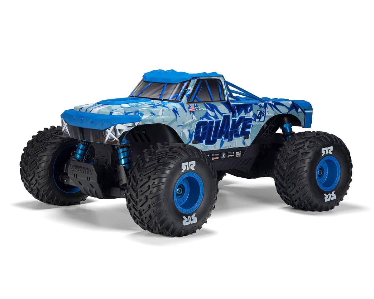 Arrma Quake 4S DSC 1/8 4WD RTR Brushless Monster Truck (White/Blue) w/2.4GHz Radio