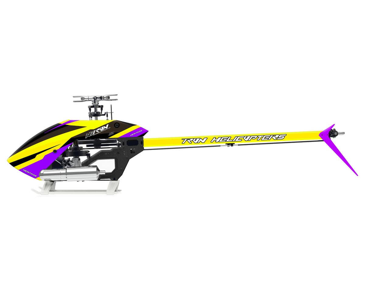Tron Helicopters NiTron 50 Heritage Nitro Helicopter Kit (Yellow/Purple)