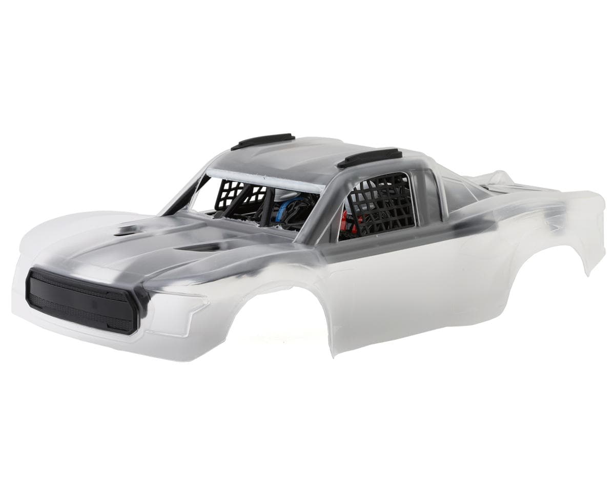 Maverick QByte SC 1/12 Pre-Trimmed Short Course Truck Body Set (Clear) w/Clipless Mounts & LED Lights