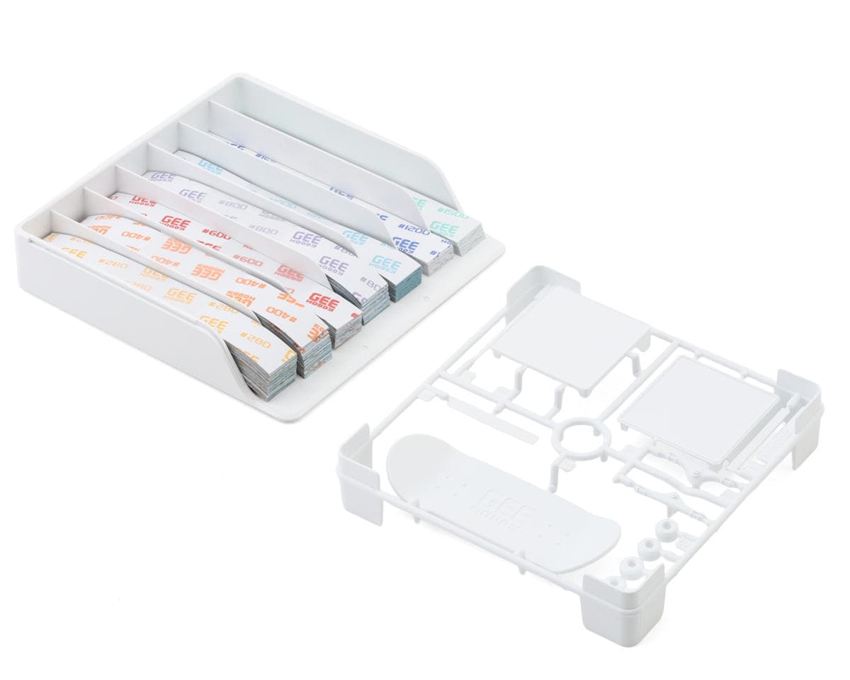 GEEHOBBY By Dspiae Self-Adhesive Sandpaper Set (140) (280/400/600/800/1000/1200/1500 Grit) w/Storage Case