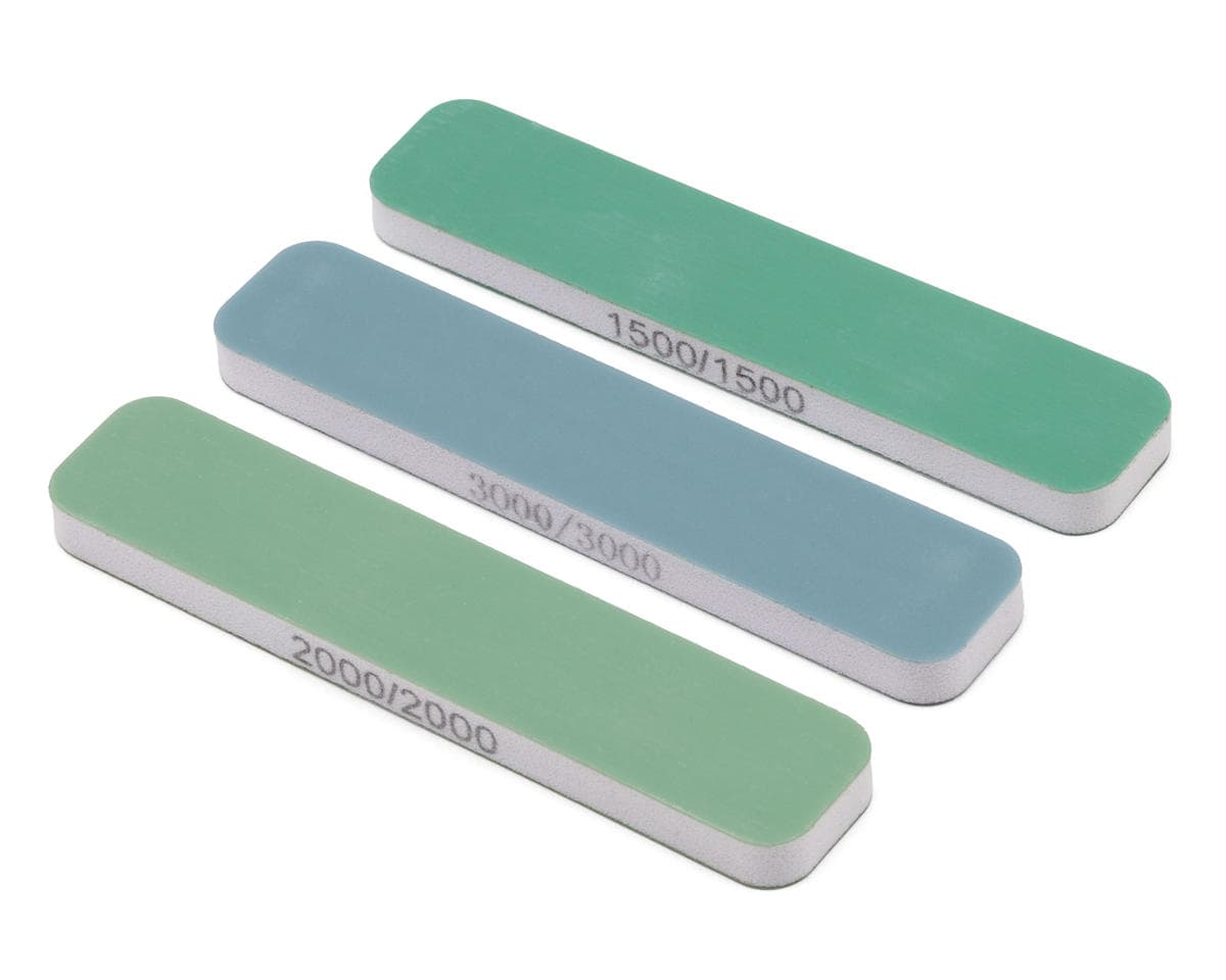 Shesto Limited Modelcraft Collection Super-Fine FlexiSander Sanding Sticks (3) (90x19x6mm) (1500/2000/3000 Grit)