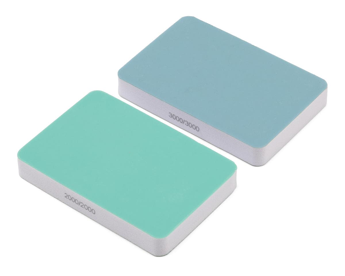Shesto Limited Modelcraft Collection Super-Fine Sanding Blocks (2) (90x60x12mm) (2000/3000 Grit)