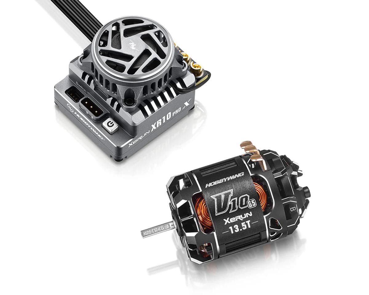 Hobbywing XR10 Pro G3X Stock Spec Sensored Brushless ESC & V10 G5 Motor Combo (13.5T) (Torque)