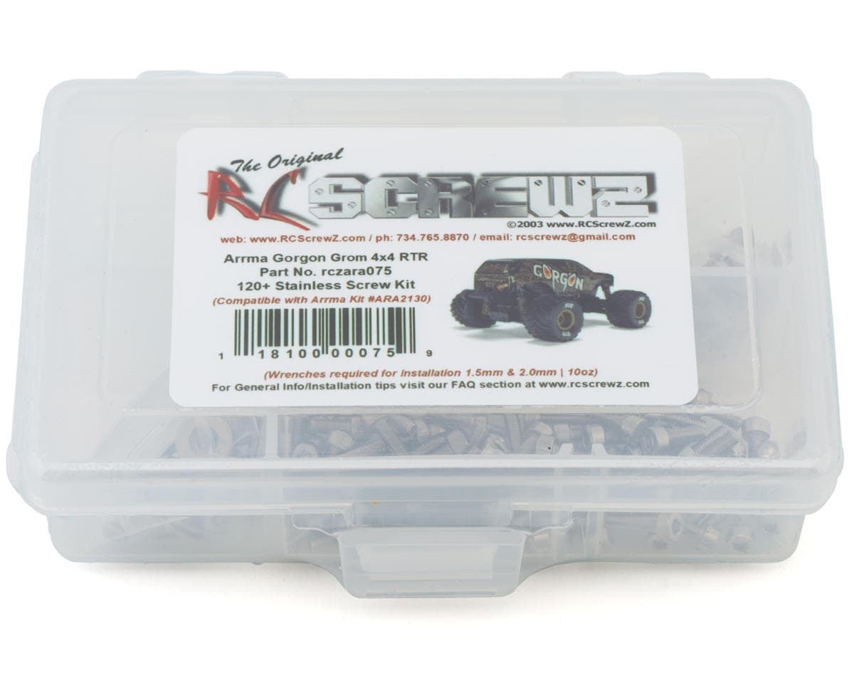 RC Screwz Arrma Gorgon Grom 4x4 RTR Stainless Steel Screw Kit