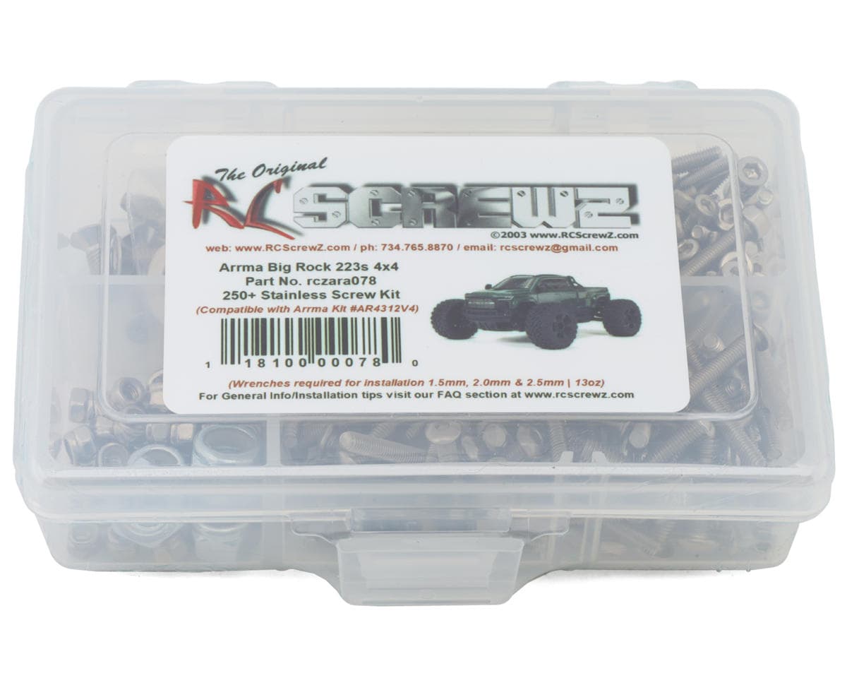 RC Screwz Arrma Big Rock 223S 4X4 Stainless Steel Screw Kit