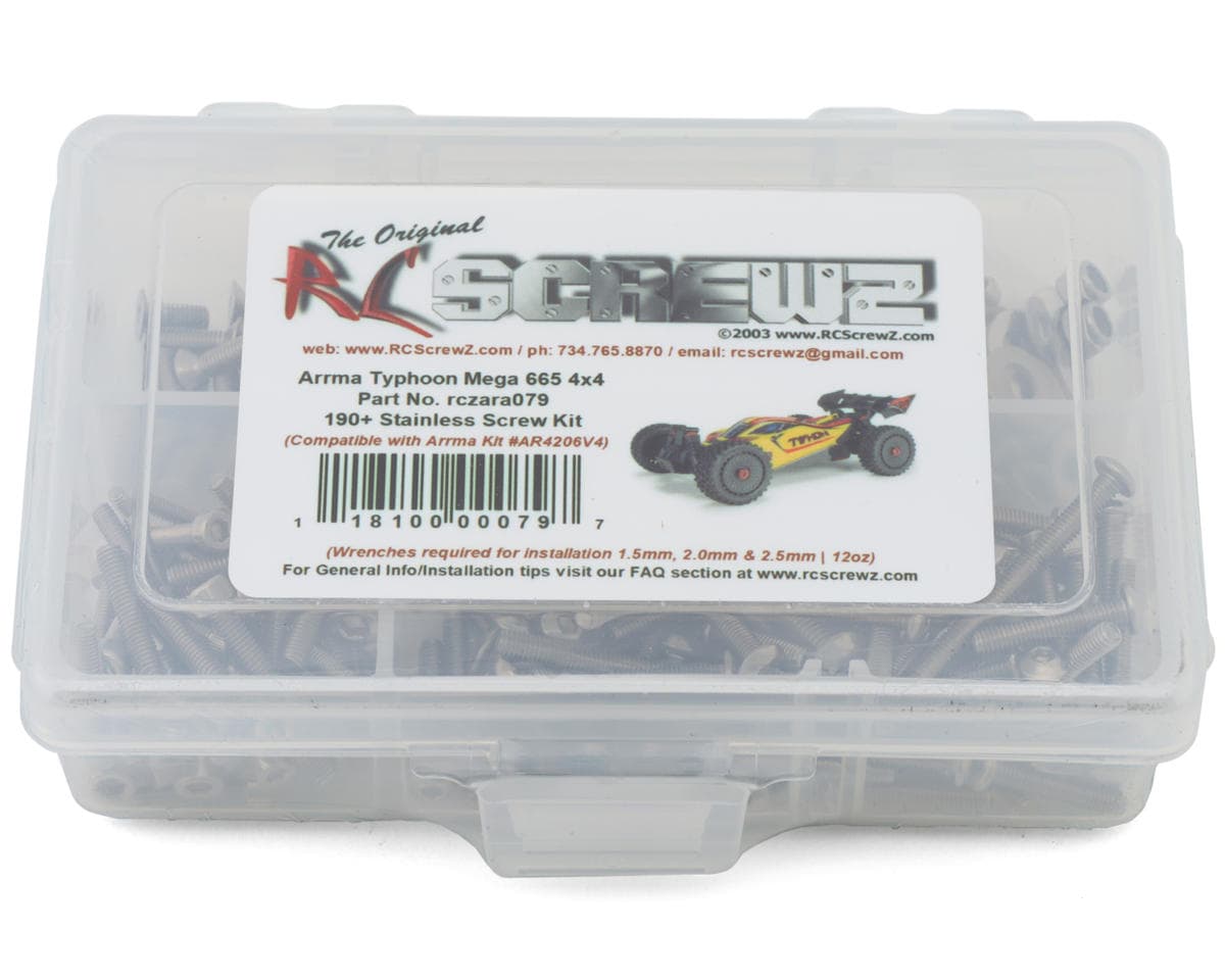 RC Screwz Arrma Typhon MEGA 665 4X4 Stainless Steel Screw Kit