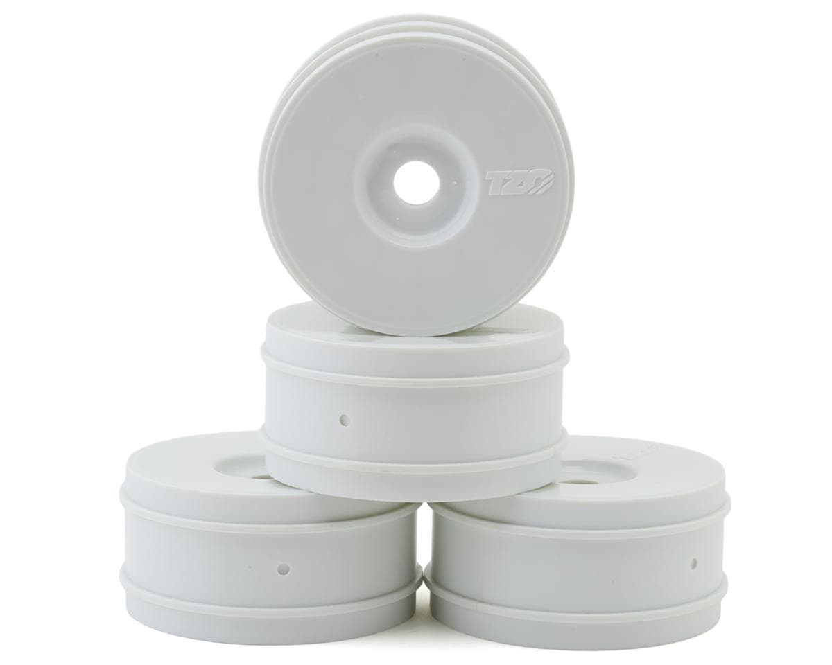 TZO Tires 1/8 Buggy Hard Carbon Wheels Set (White) (4) (83.5mm) w/17mm Hex