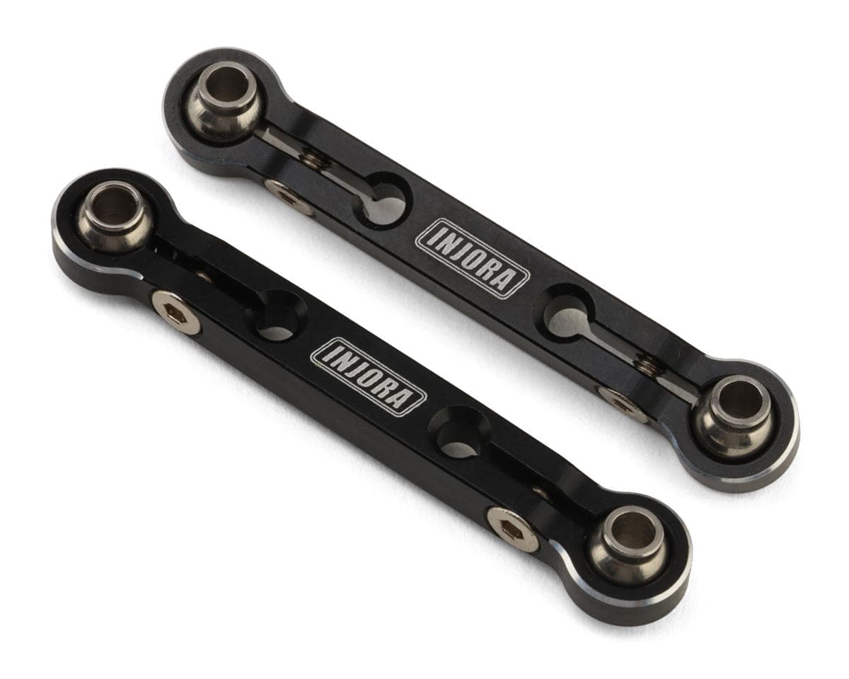 Injora Arrma Mojave Grom/Losi Nascar Aluminum Steering Links (Black) (2)