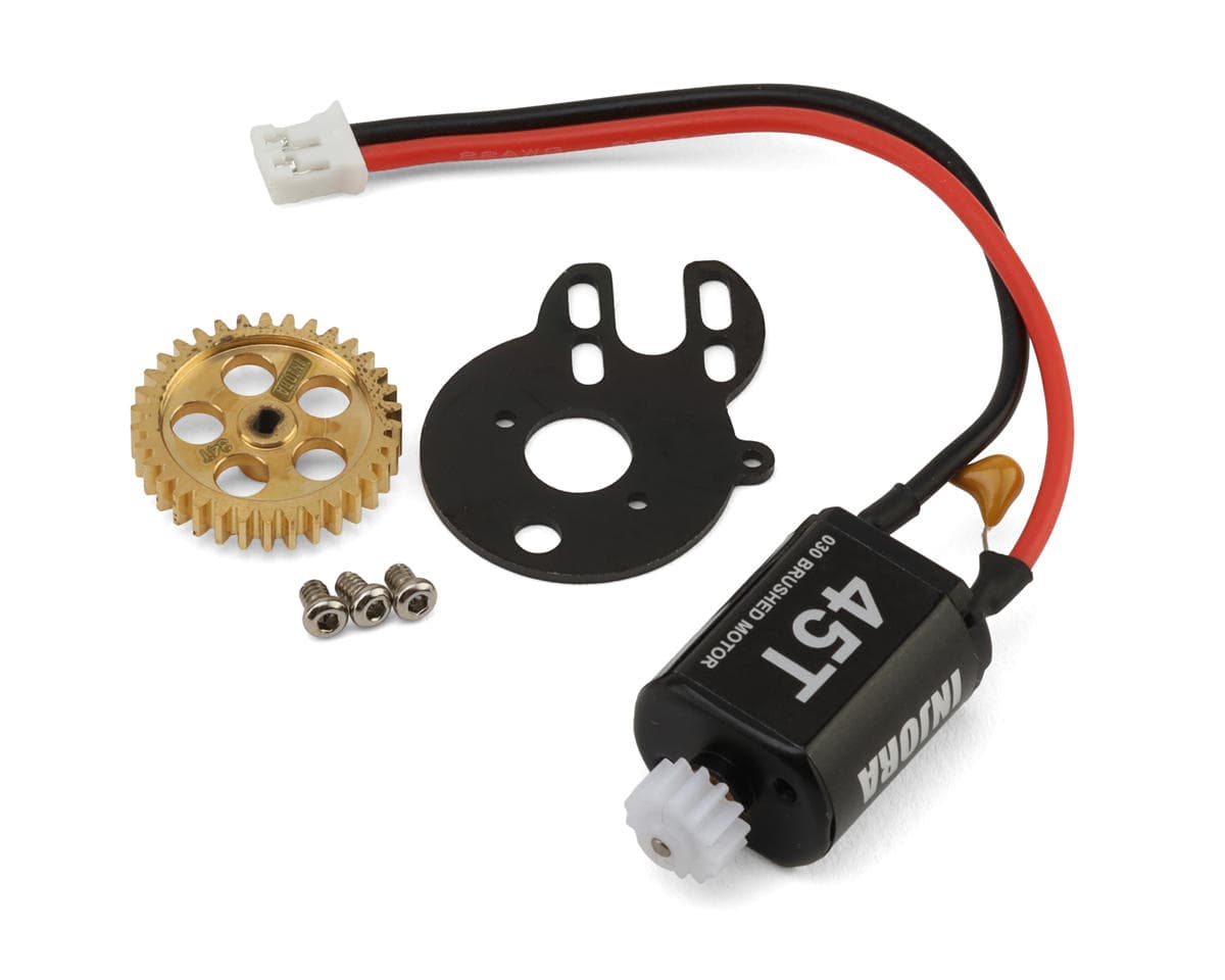 Injora Losi Micro-B/T Brushed Motor w/Aluminum Motor Mount & Brass Spur Gear (45T)