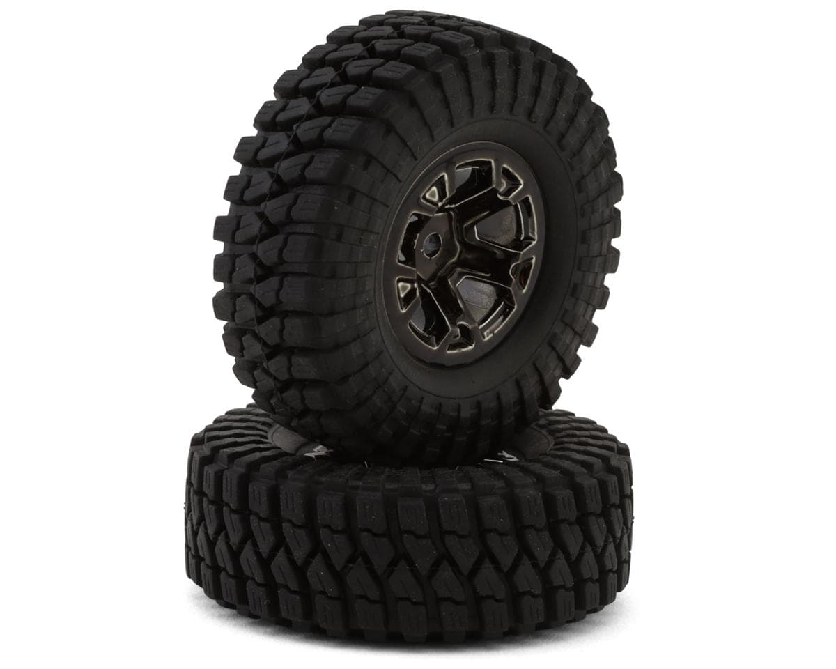 Maverick Scout-24 1.0" Pre-Mounted Micro Rock Crawler Tires (Black) (2) (55mm OD)