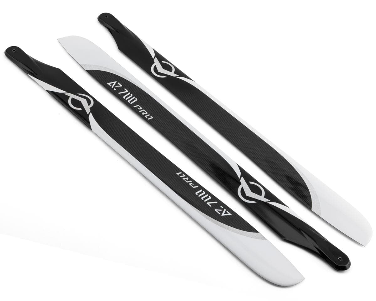 Azure Power 700mm Pro Carbon Fiber Tri-Blade Main Blade Set (3)