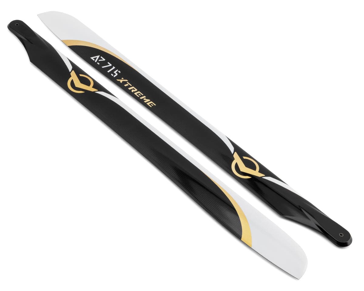 Azure Power 715mm Xtreme Carbon Fiber Main Blade Set (2)