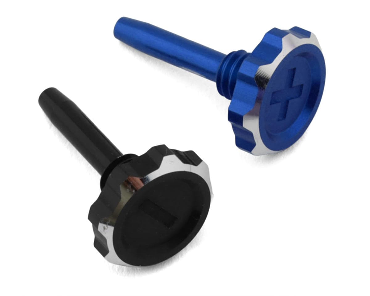 1UP Racing "Lockdown" Adjustable Bullet Plug Grips (Blue/Black)
