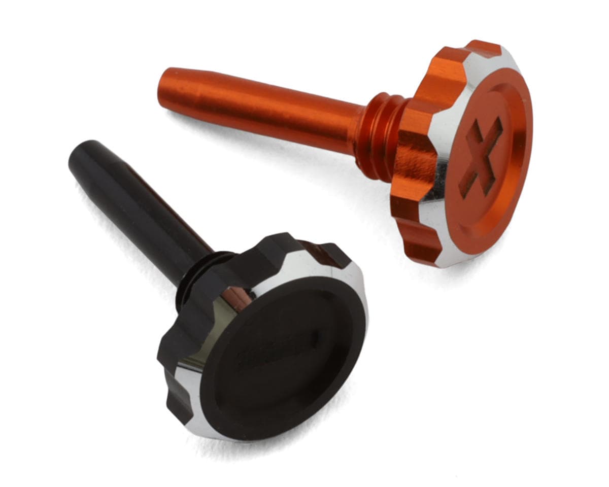 1UP Racing "Lockdown" Adjustable Bullet Plug Grips (Orange/Black)