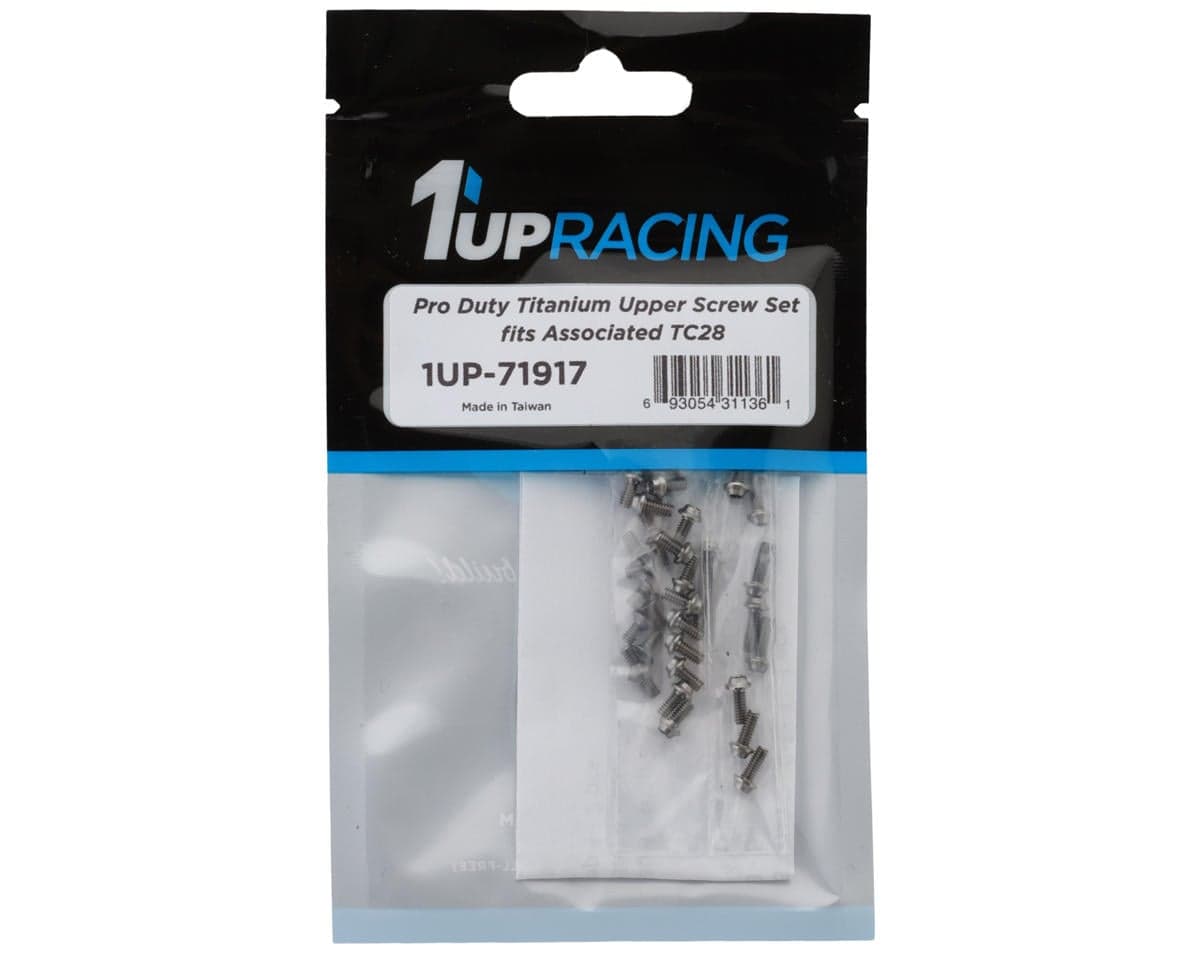 1UP Racing Associated TC28 Pro Duty Titanium Upper Screw Set (46)