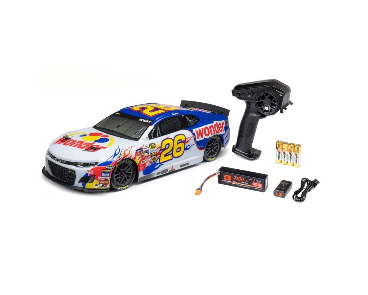 Losi NASCAR #26 Wonder Bread Chevy Camaro ZL1 1/12 2S AWD RTR On-Road Car (Ricky Bobby) w/2.4GHz Transmitter, Battery, & Charger