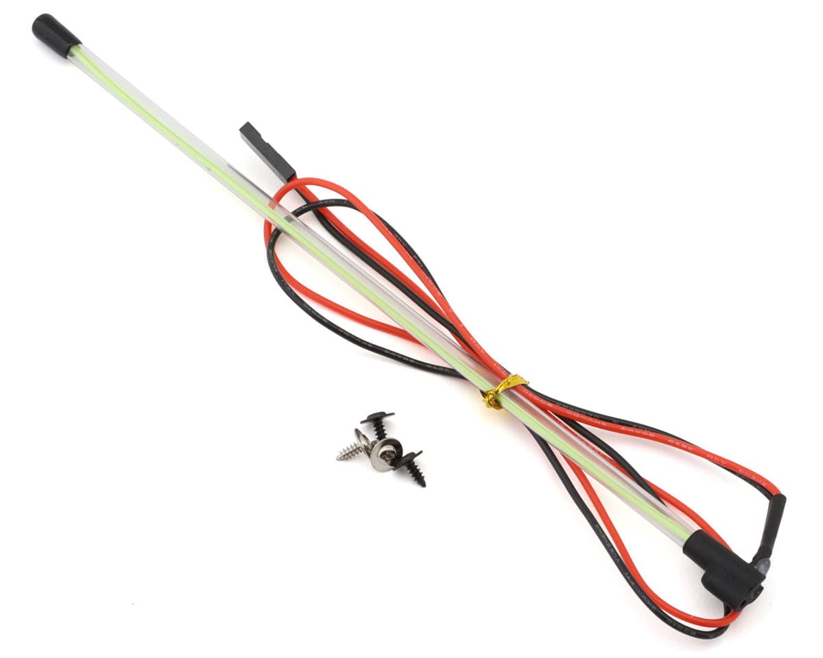 Injora 1/10 Rock Crawler Scale LED Light Whip (195mm) (Bottom Fixed) (Green)