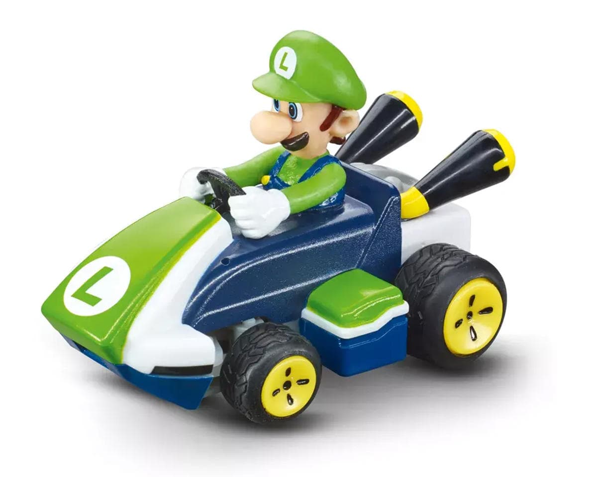 Carrera Nintendo® 1/50 Mario Kart™ Mini Mario® RC Car (Luigi) w/2.4GHz Radio & Rechargeable NiMH Battery