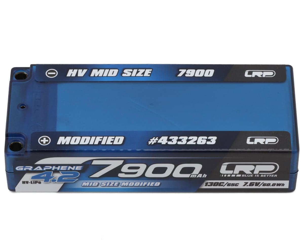 LRP 2S Modified Graphene-4.2 Shorty LiHV Battery 130C (7.6V/7900mAh) (BRCA/EFRA Approved) w/5mm Bullets