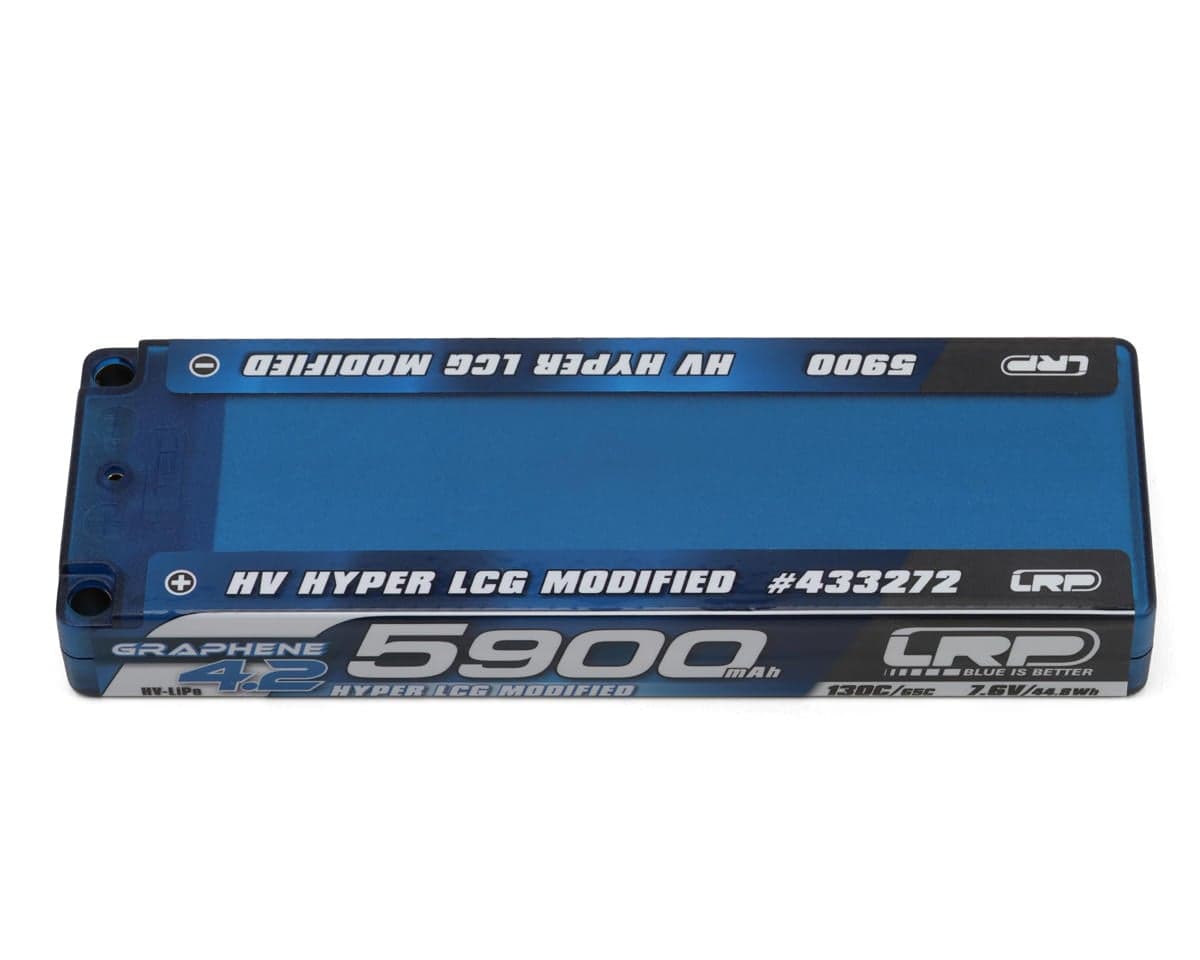 LRP Hyper LCG Modified 2S Graphene-4.2 Hardcase LiHV Battery 130C (7.6V/5900mAh) (BRCA/EFRA Approved) w/5mm Bullets