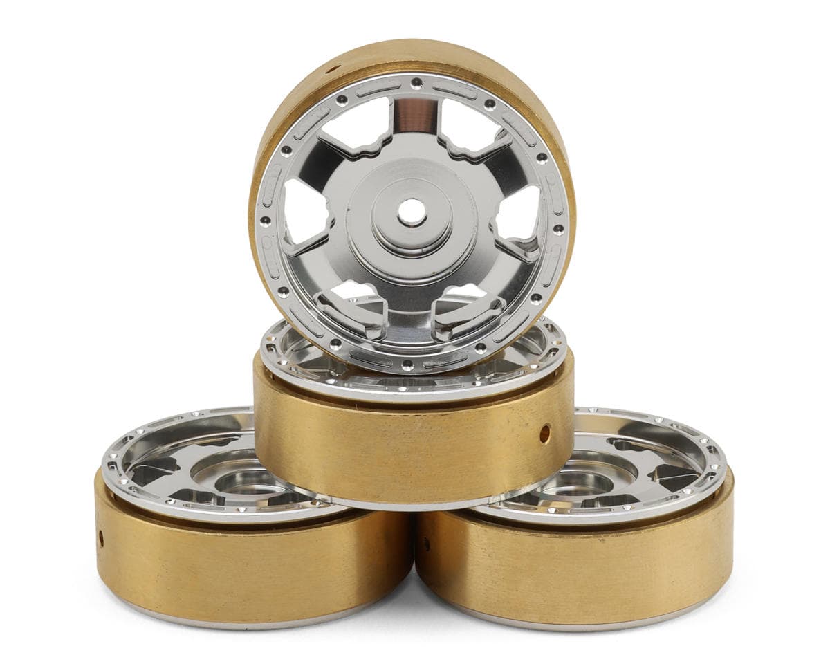 HPI 1.3" CC-6 Aluminum Beadlock Wheels (Chrome) (4) (33g ea)