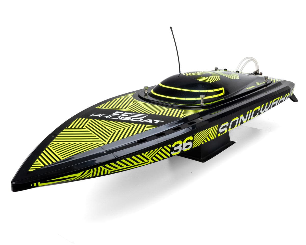 Pro Boat Sonicwake 36" V3 Self-Righting RTR V-Hull Brushless Boat (Black) w/Spektrum SLT3 2.4GHz Radio