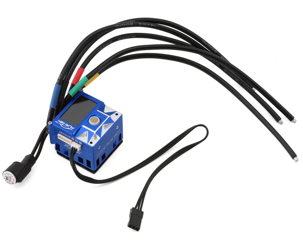 Furitek SlideTech Pro Trackball Drift & Stock 1/10 Sensored Brushless ESC w/OLED & Internal Fan (Blue)