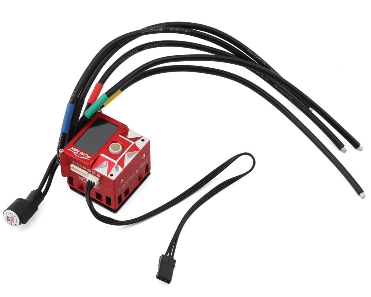 Furitek SlideTech Pro Trackball Drift & Stock 1/10 Sensored Brushless ESC w/OLED & Internal Fan (Red)