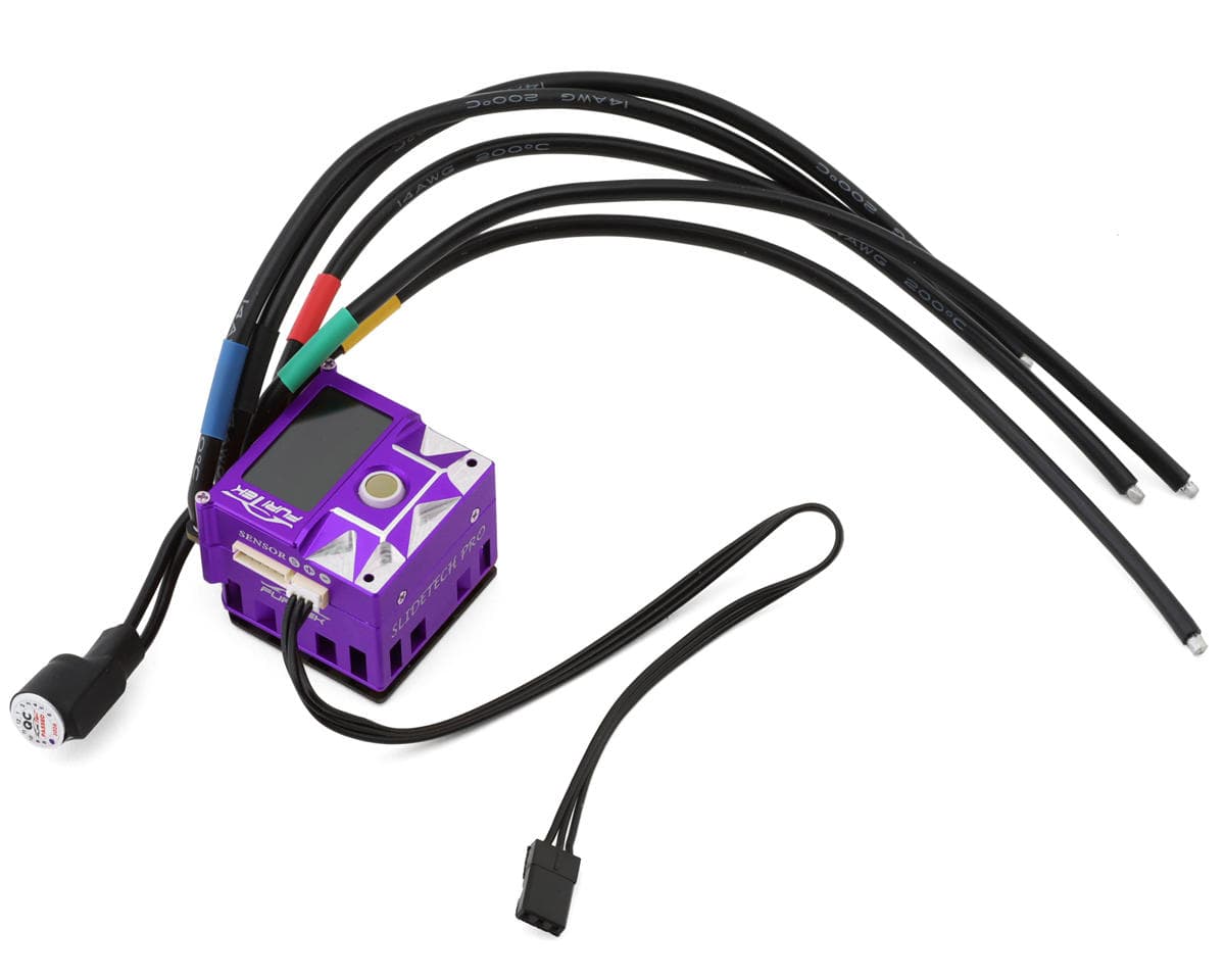 Furitek SlideTech Pro Trackball Drift & Stock 1/10 Sensored Brushless ESC w/OLED & Internal Fan (Purple)