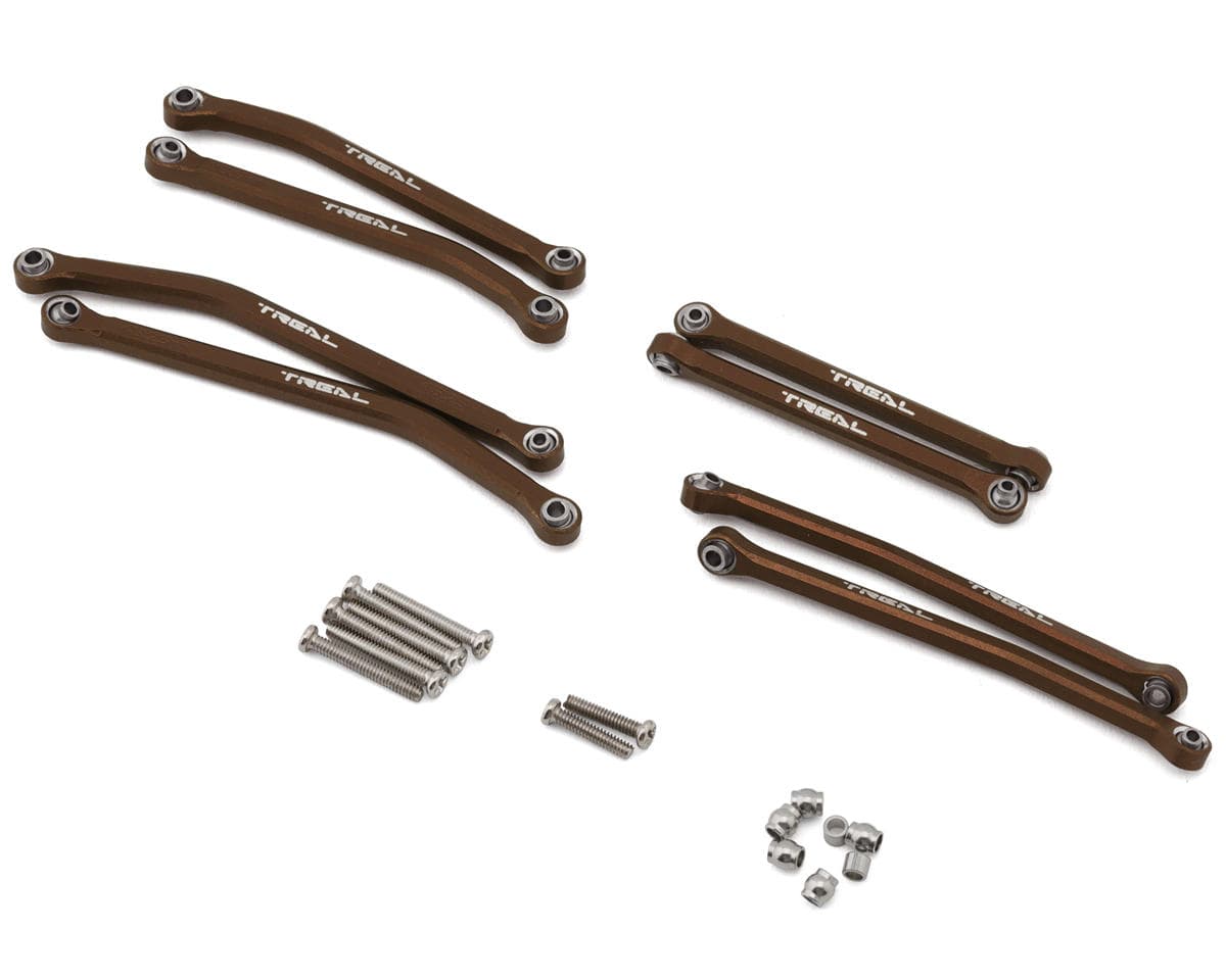 Treal Hobby Axial SCX30 Aluminum High Clearance Suspension Links Set (Bronze)