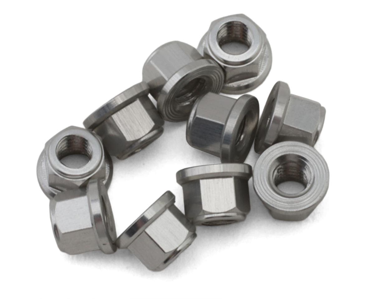 Treal Hobby Axial SCX30 Aluminum 2mm Wheel Nuts (Silver) (10)