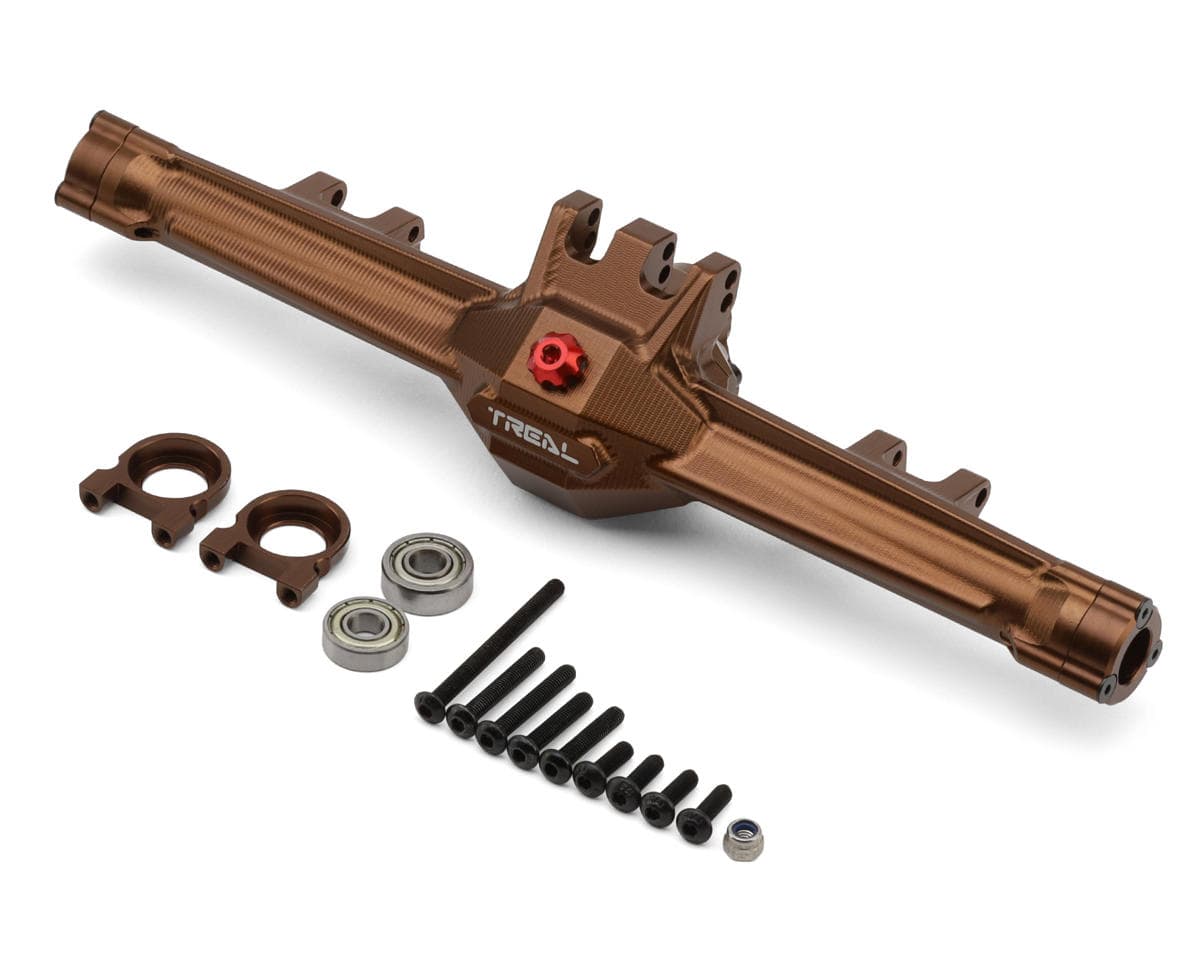 Treal Hobby Vanquish H10 Optic 7075 CNC-Machined Aluminum Rear Axle Housing (Bronze)