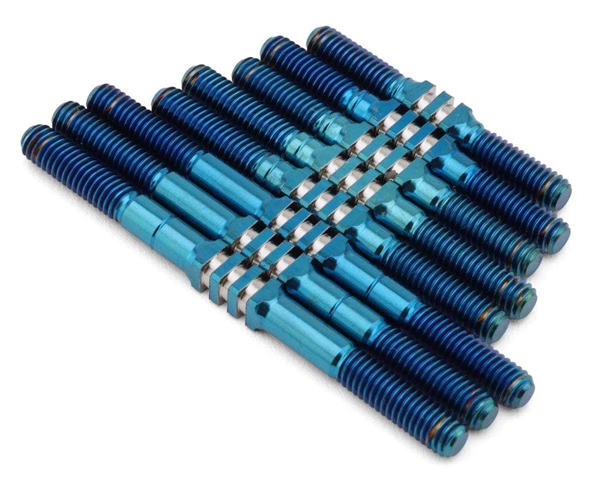 JConcepts RC10 Factory Team Fin Titanium Turnbuckles Set (Blue) (8)