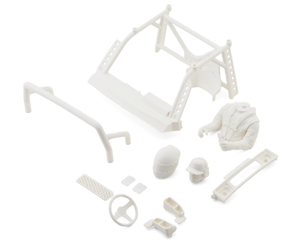 Knight Customs VRD Stance Detail Set (Mesh Grille, Driver Torso w/Helmet, Roll Bar, Light Buckets) (White) (PLA Tough+)
